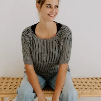 Handmade Crochet Short Sleeve Top – Modern, Comfortable & Effortlessly Chic